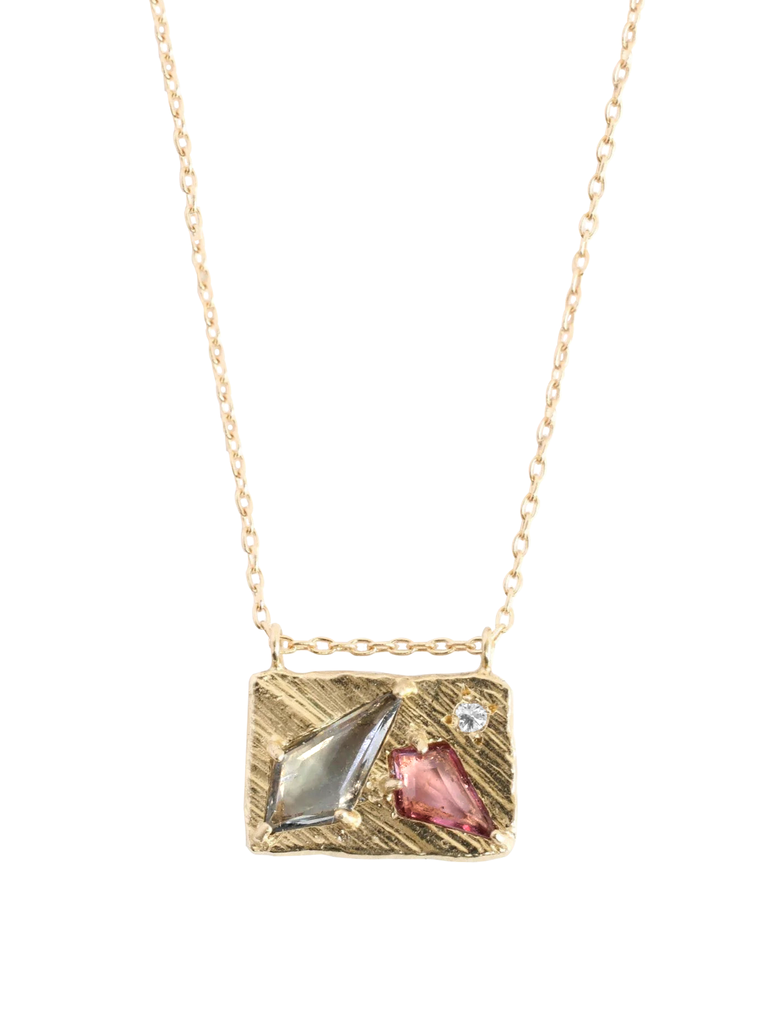 Medium collage necklace -geo